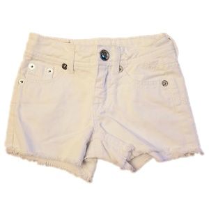 Girls white Justice jean shorts size 8S simply low